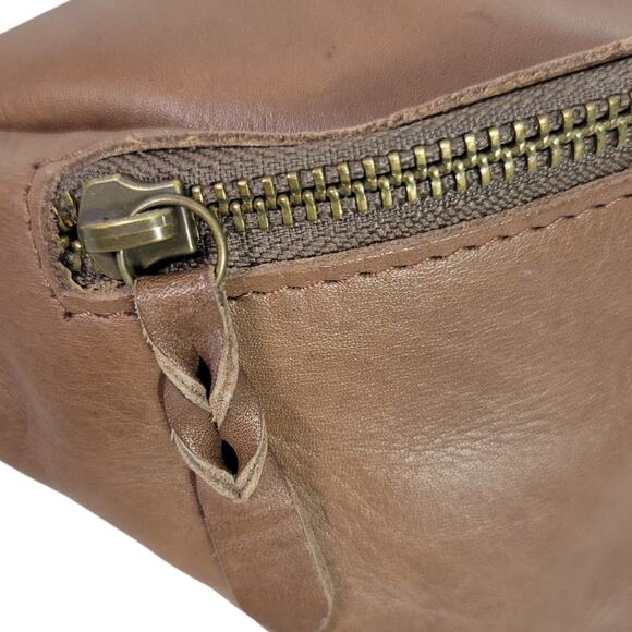 Sarep Rose Leather Fanny Pack Brown Bum Belt Waist Pouch Retro Sling Waist Bag - Picture 4 of 13